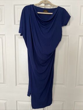 Vivienne Westwood Anglomania Asymmetrical Midi Jersey Dress Made in Italy